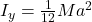 I_y = \frac{1}{12}Ma^2