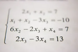 A close up of a paper with a number of equations on it.