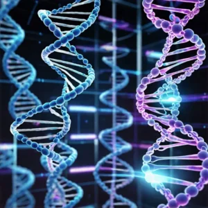 A cluster of embryonic cells in a dark background.