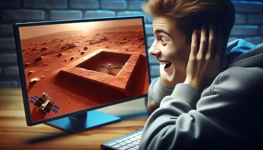 Square formation on Mars