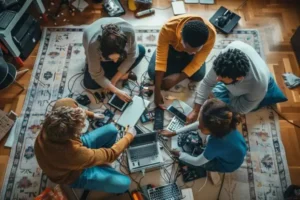 Students working on Logic Gates