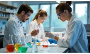 A chemistry class is always fun.