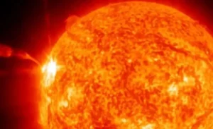 The Solar Flare (Image credit: NOAA Space Weather Prediction Center GOES 19 satellite.)