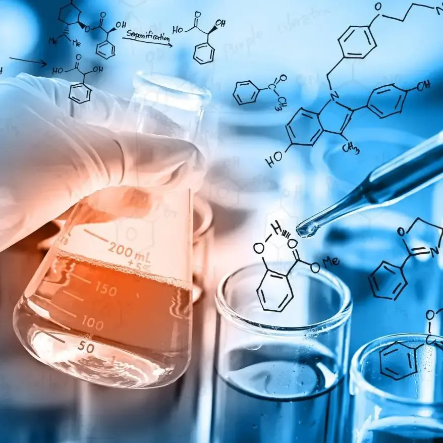 illustration of laboratory research with catalysts