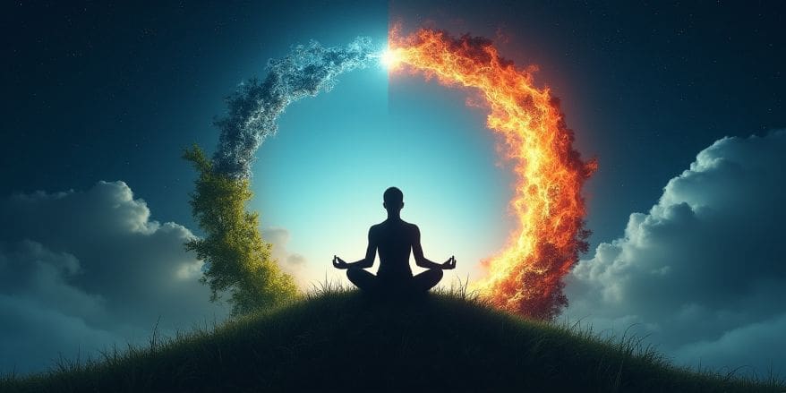 image symbolizing five elements of human personality and health.