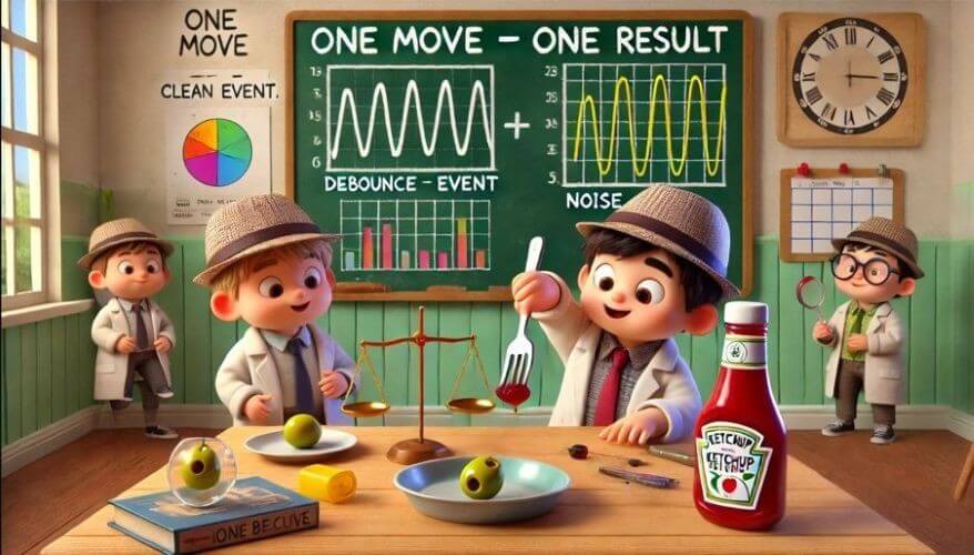 debounce and noise - olive and ketchup