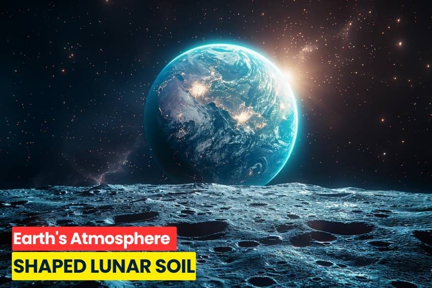 Earth's Atmosphere Shaped Lunar Soil