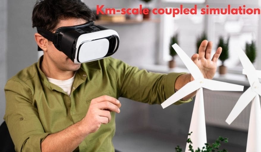 Km-scale coupled simulation