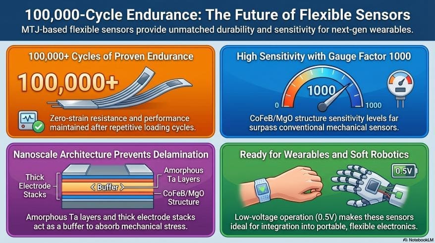 Endurance of Flexible Magnetic Tunnel Junction Strain Sensors