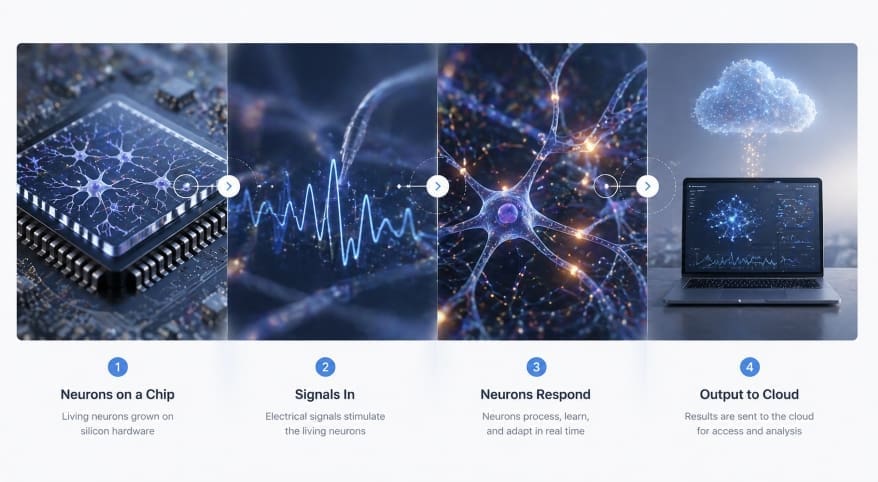 How Does Python Visual Work Biological Computer and Cortical Cloud Powered by Living Neurons