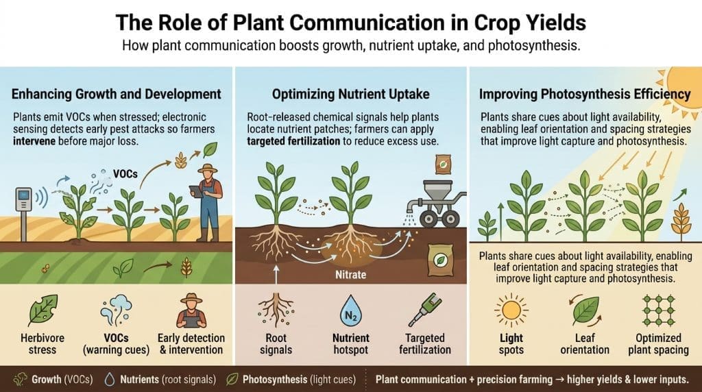 Plant Communication in Crops: The Hidden Language